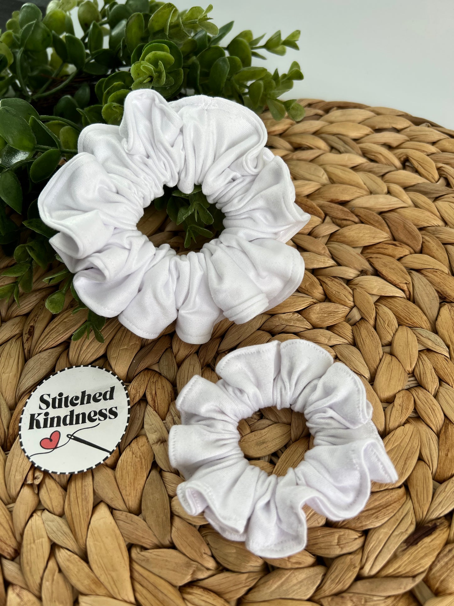 White Scrunchies