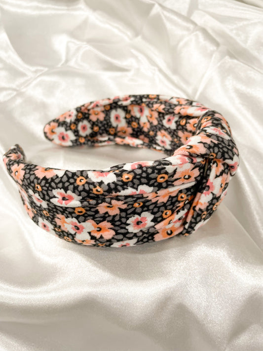 Floral TopKnot Hard Headband