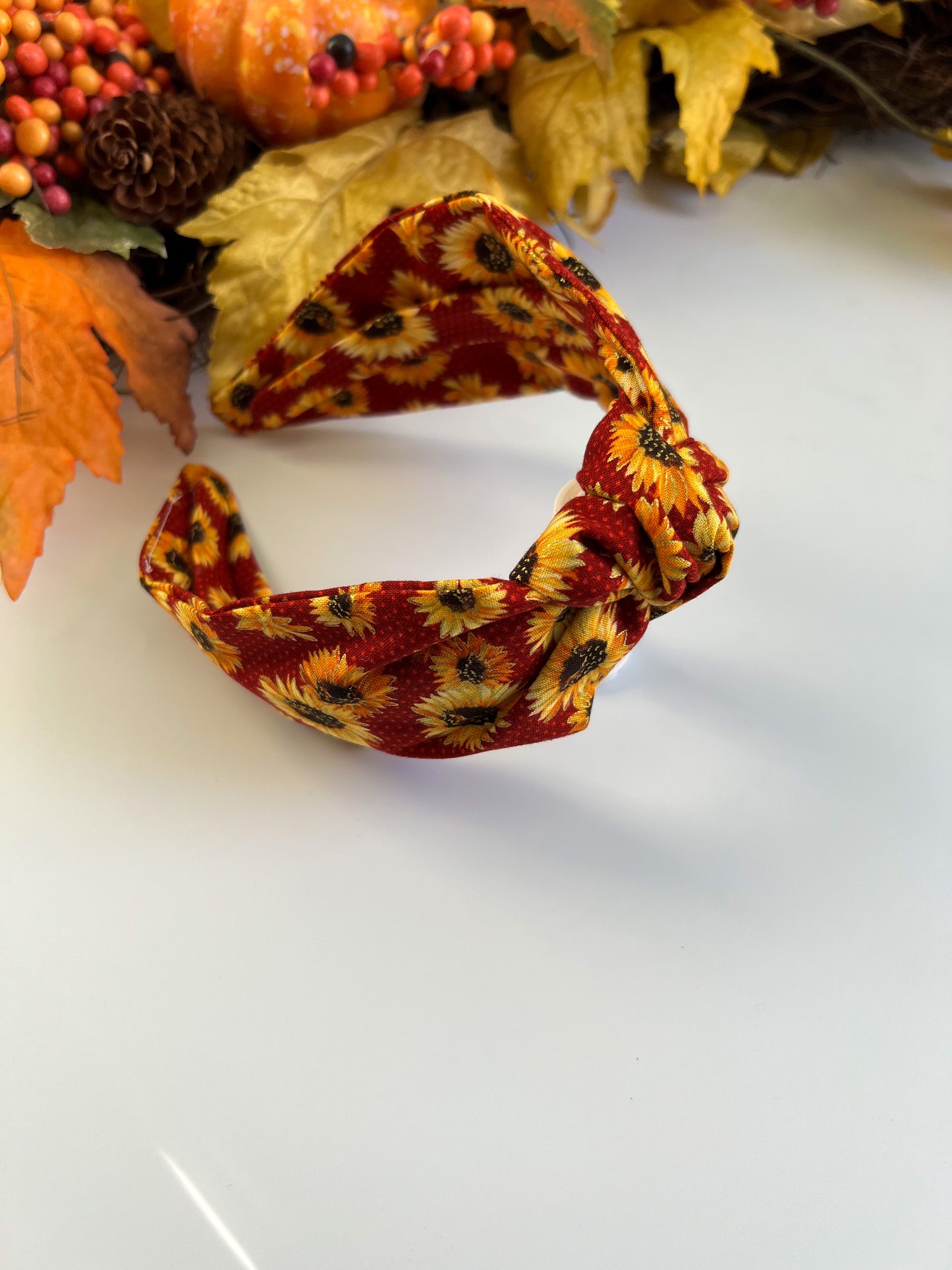 Sunflowers TopKnot Hard Headband