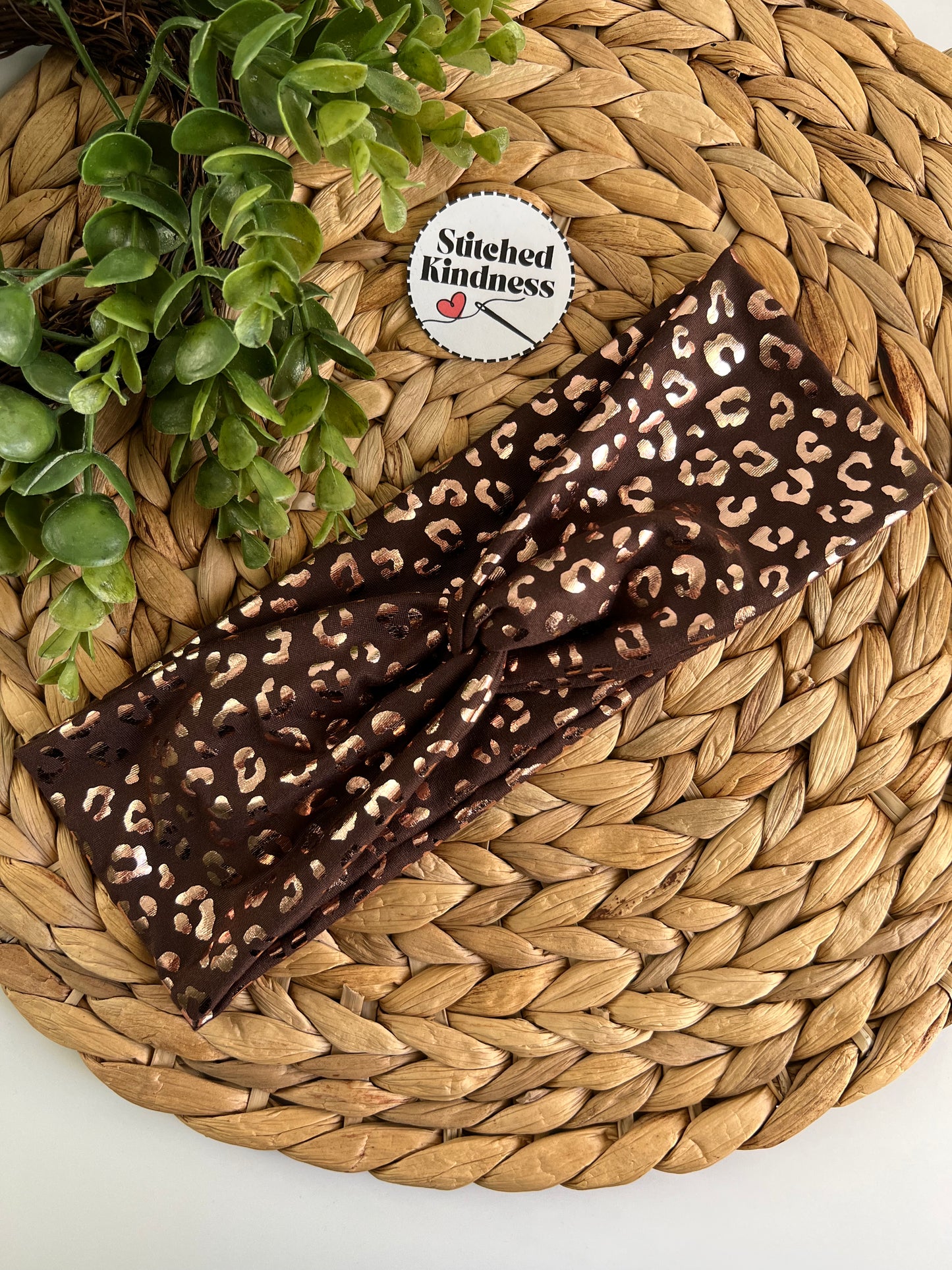 Holographic Cheetah Turban Headband