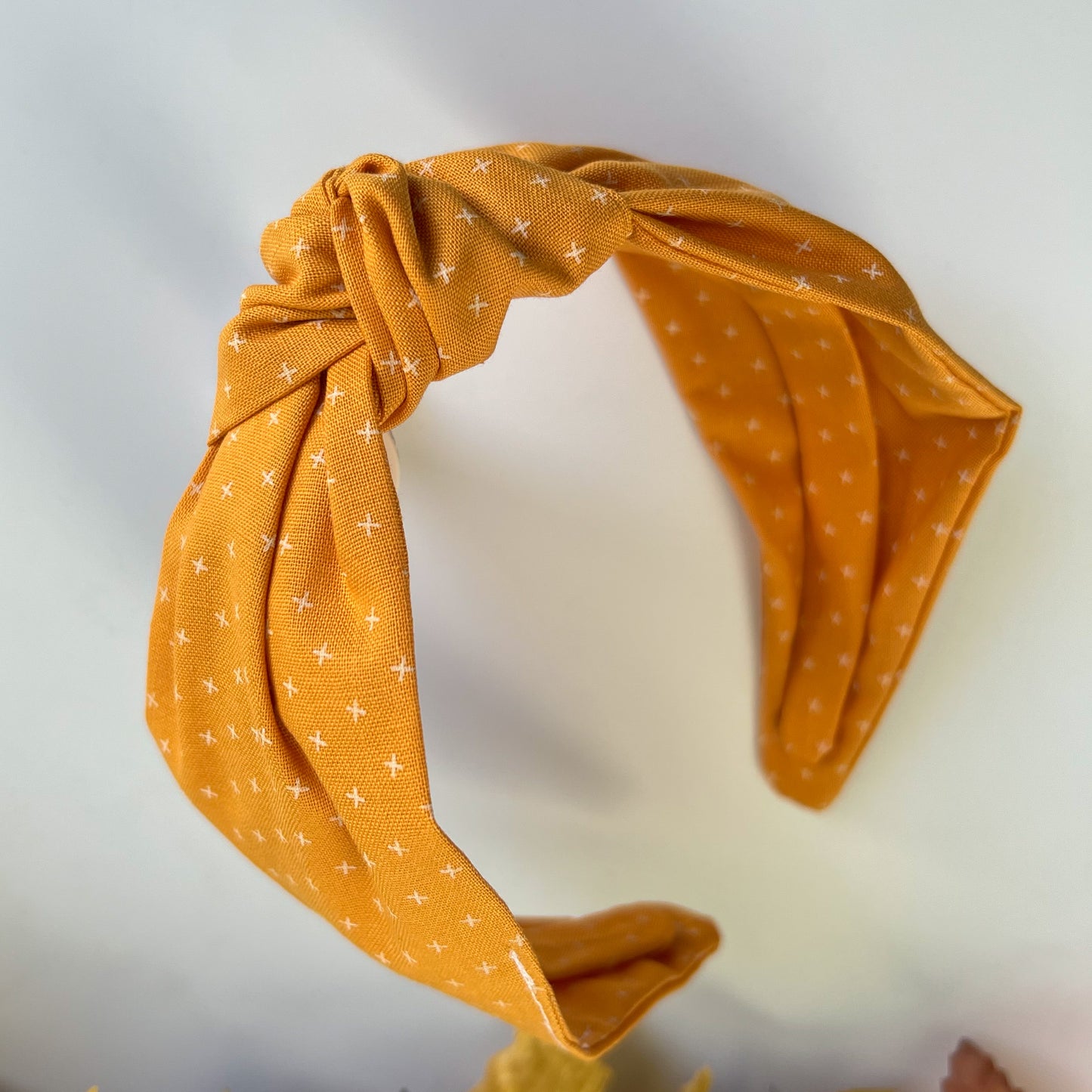 Twinkle Yellow TopKnot Hard Headband