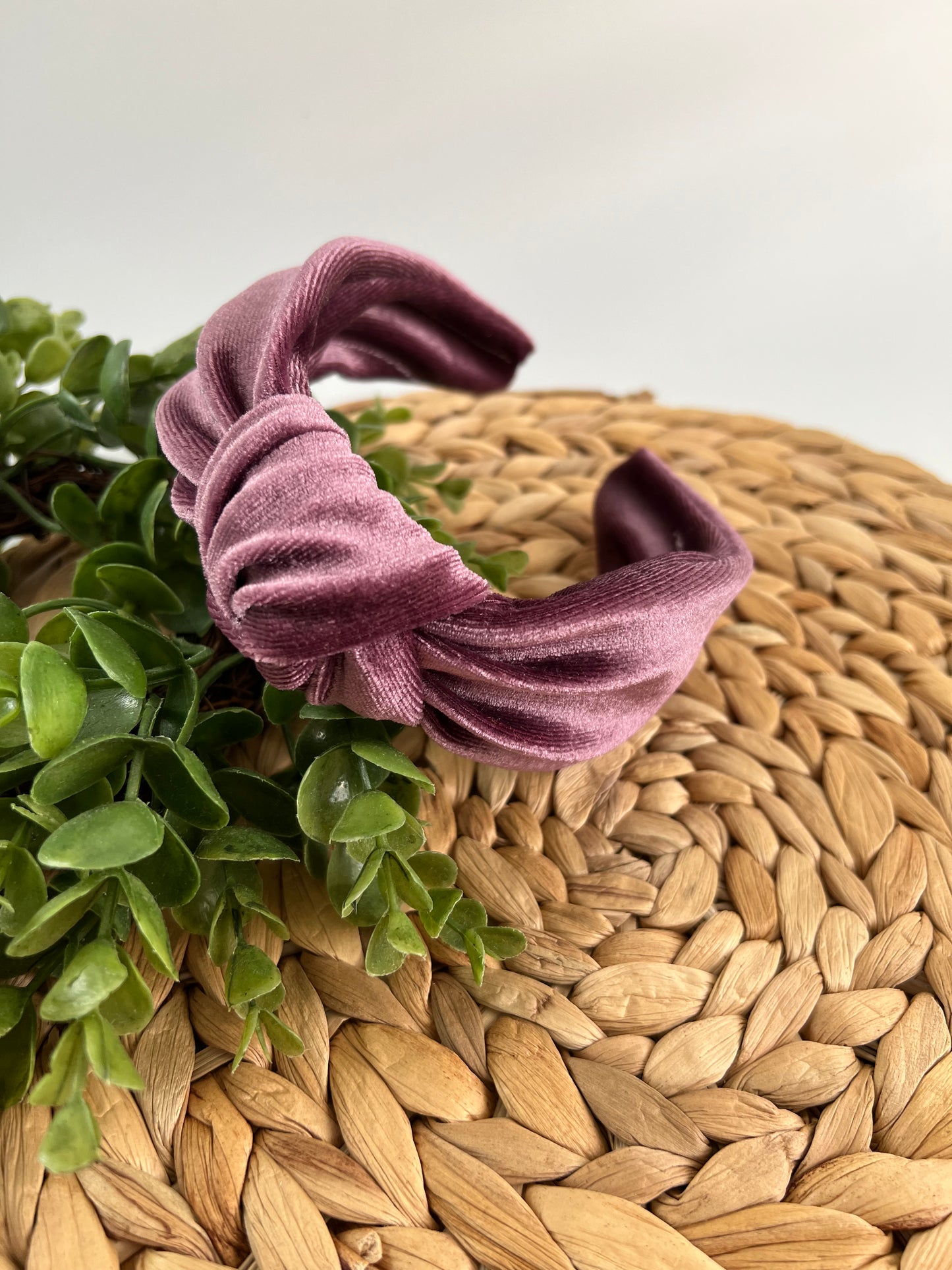 Lavender Velvet TopKnot Hard Headband