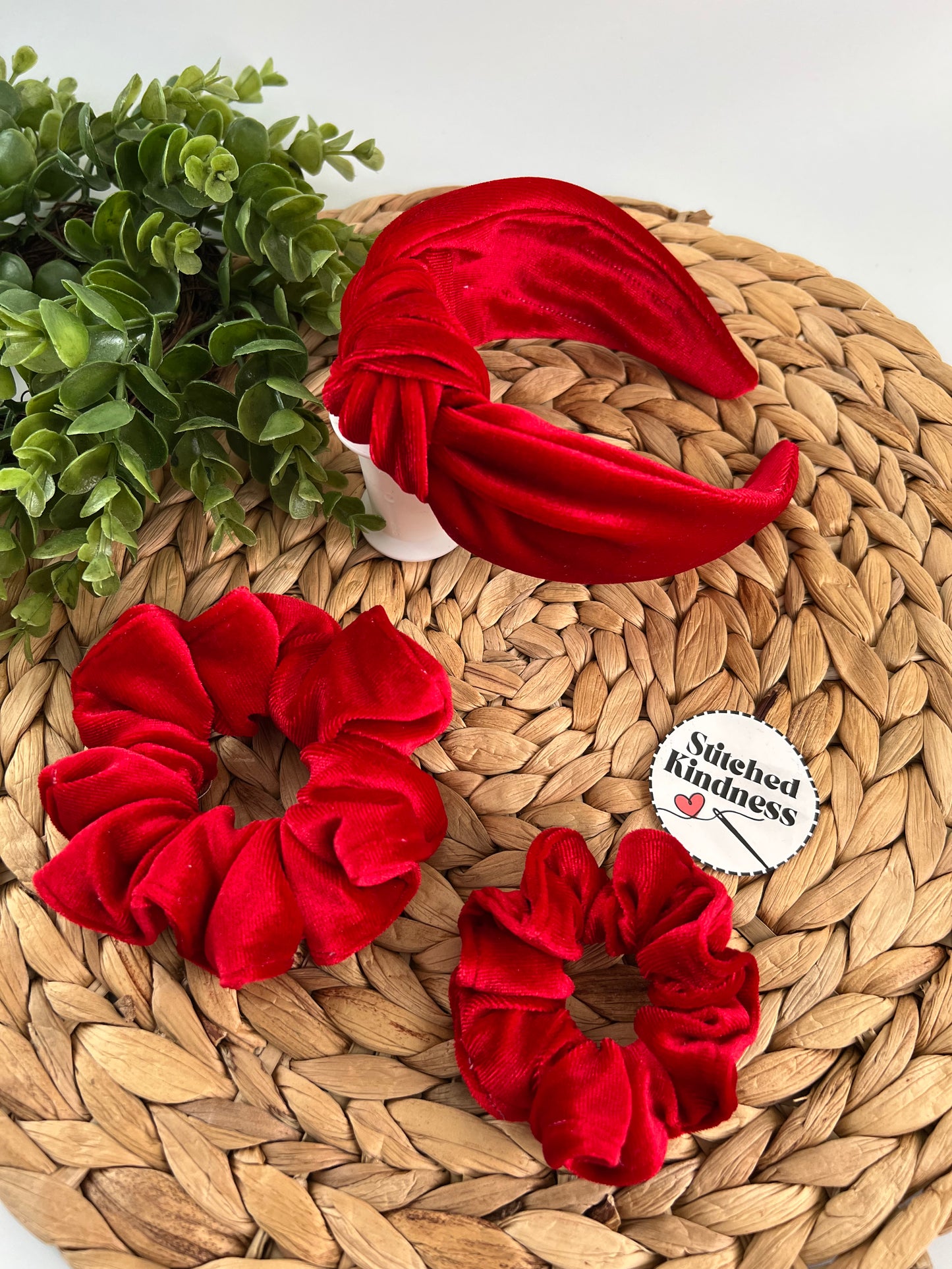 Red Velvet TopKnot Hard Headband
