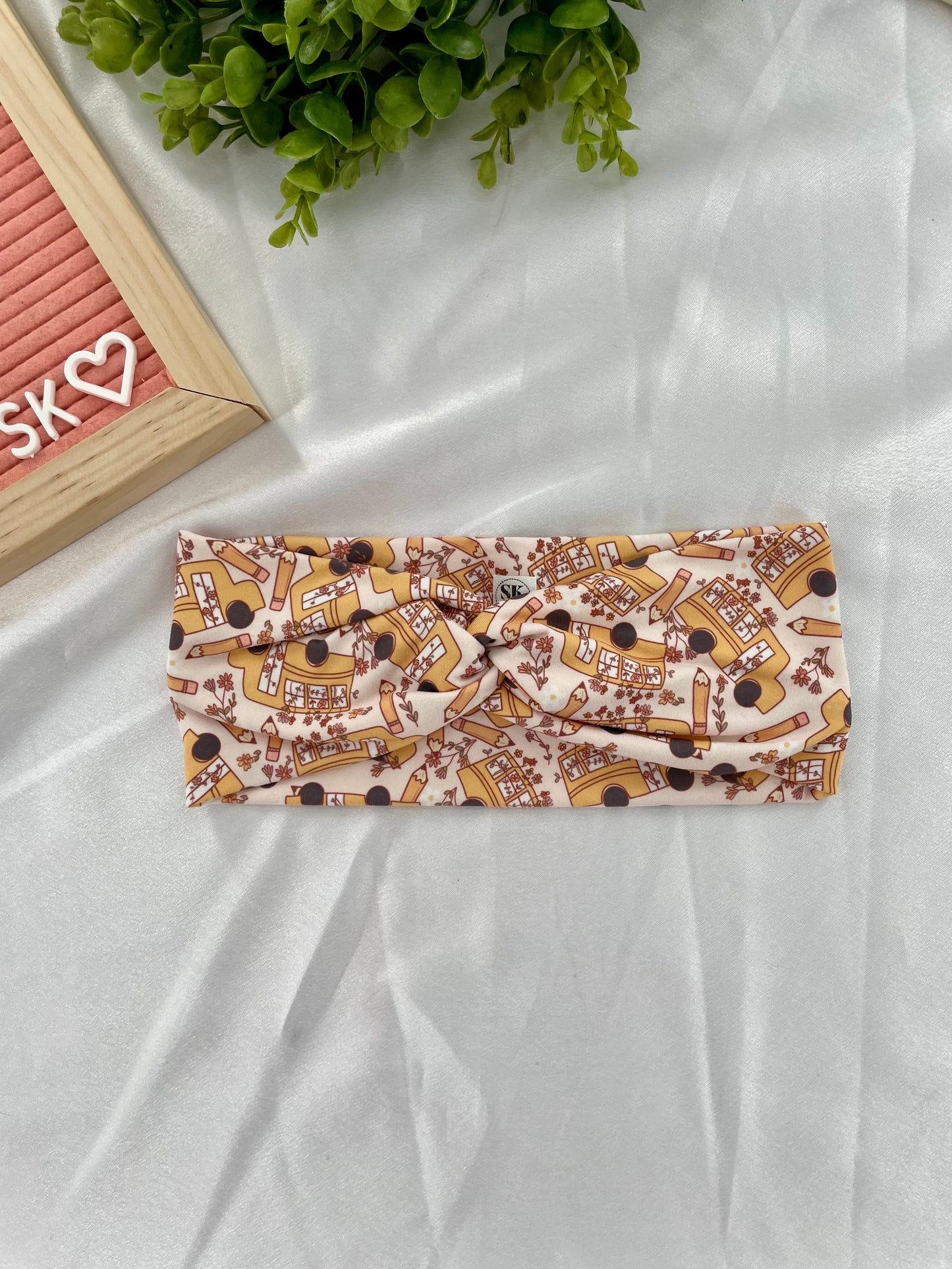 Yellow School Bus Headband