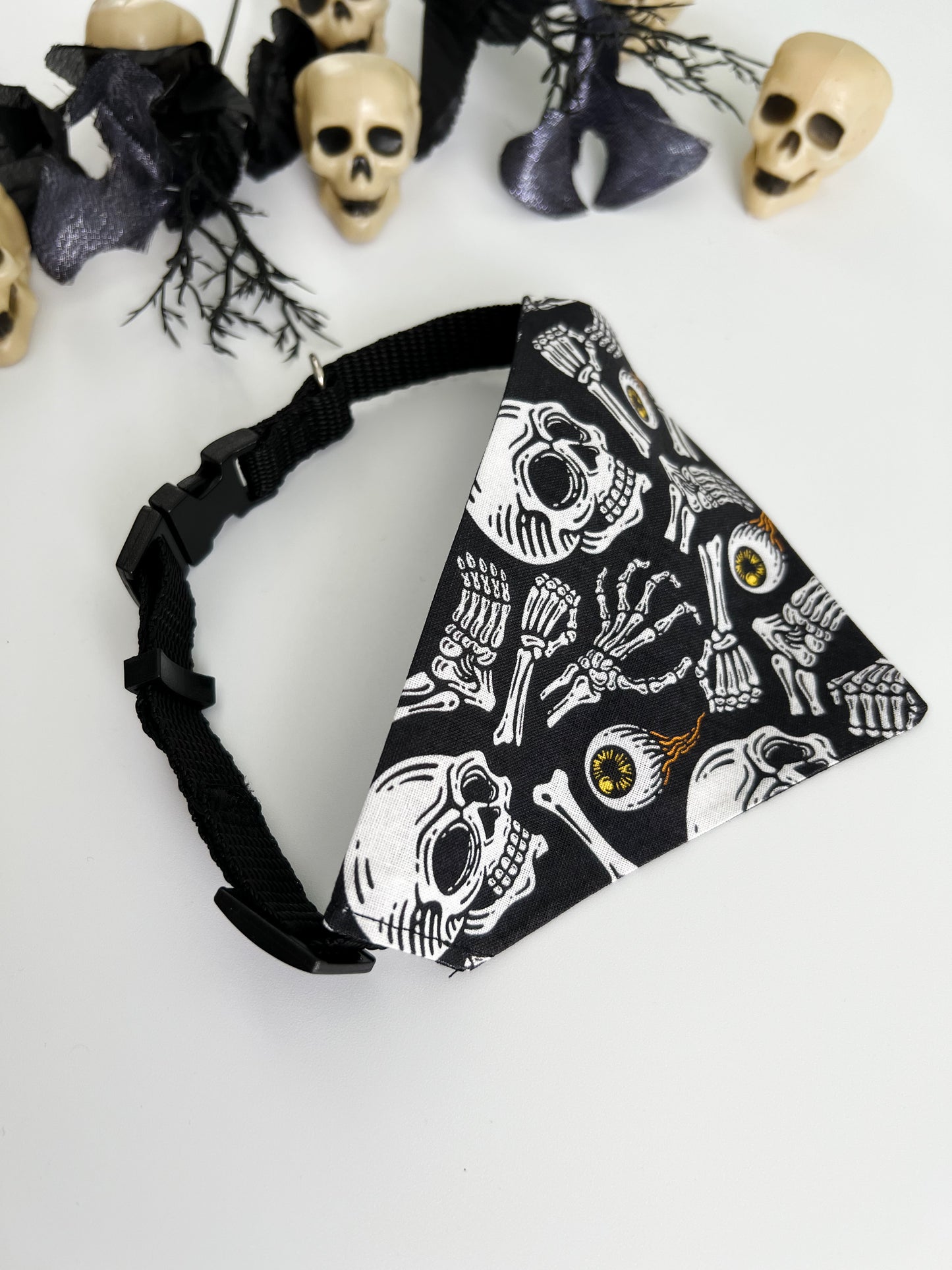 Skulls & Bones- Over The Collar Dog Bandana