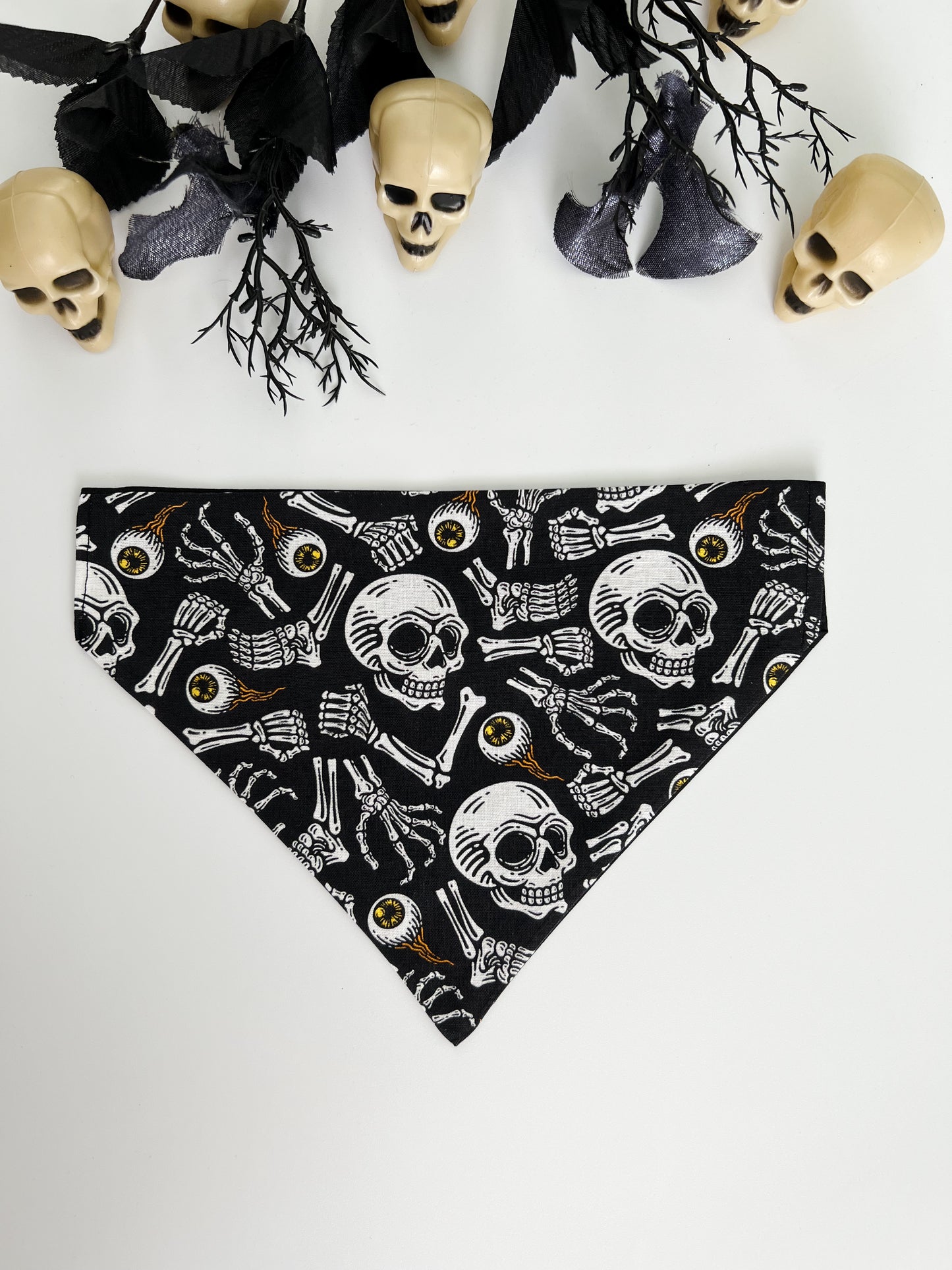 Skulls & Bones- Over The Collar Dog Bandana