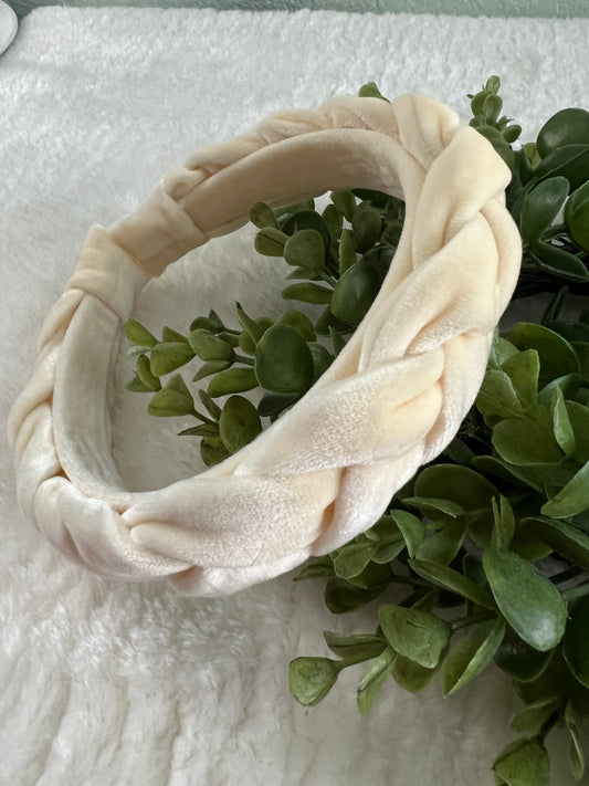 Off White Braided Headband