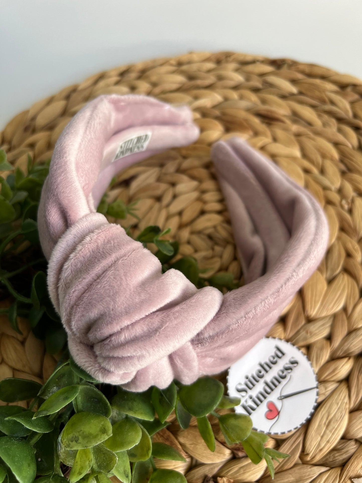 Purple Velvet TopKnot Hard Headband