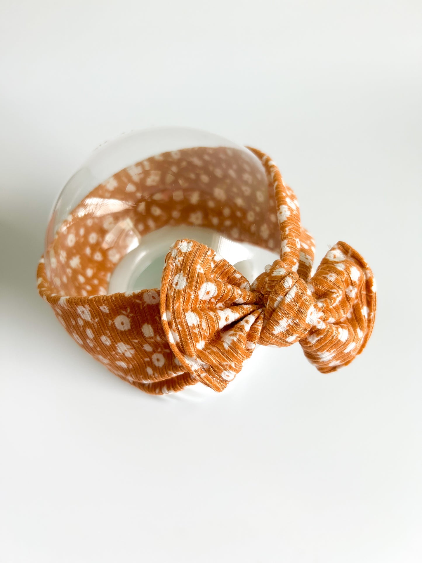 Dainty Floral on Orange Toddler/Infant Headband