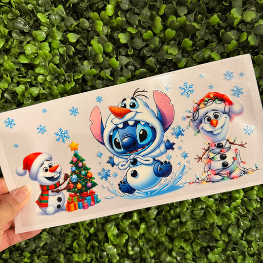 Y32 Alien Christmas Single Sided UVDTF WRAPS
