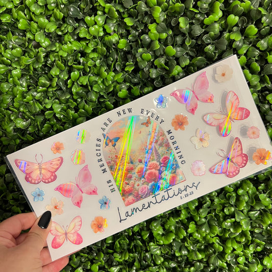 G21 His Mercies Lamentations Bible Verse  Holographic UVDTF WRAPS