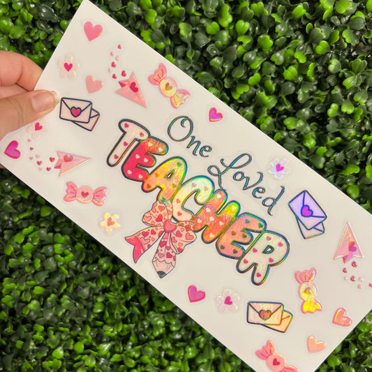 E4 One Loved Teacher Holographic UVDTF WRAPS