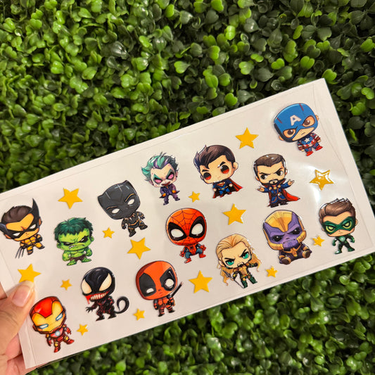U6 Little Heroes Single Sided UVDTF WRAPS