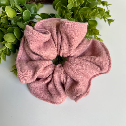 Cozy Mauve Scrunchies