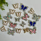 Rhinestone Butterfly Flat Back Charms Mixed