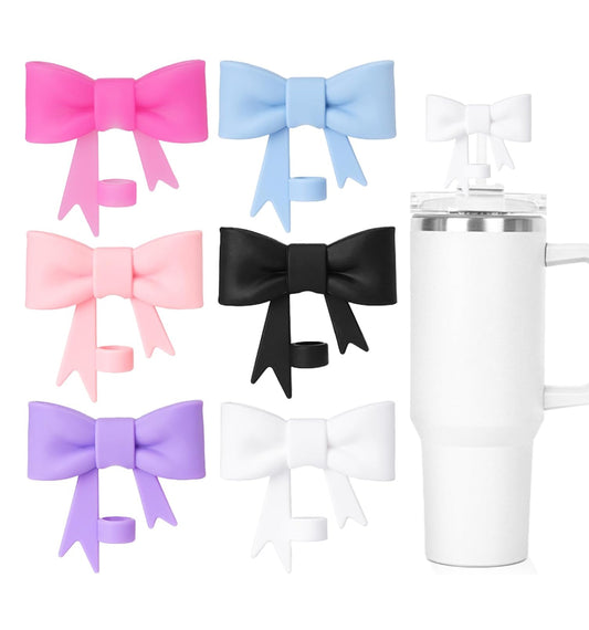 Silicone Bow Straw Topper