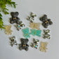 Bears Flat Back Charms Mixed