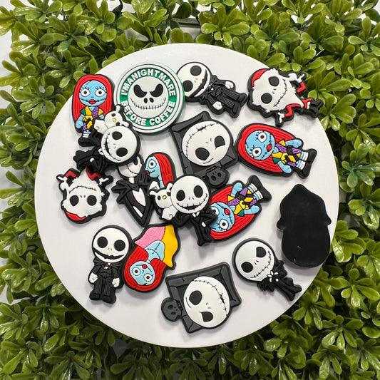 Skeletons Nbc Rubber Charms Mixed 8 pcs