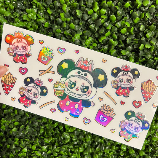 V2 Bubu Boy Mouse Holographic UVDTF WRAPS