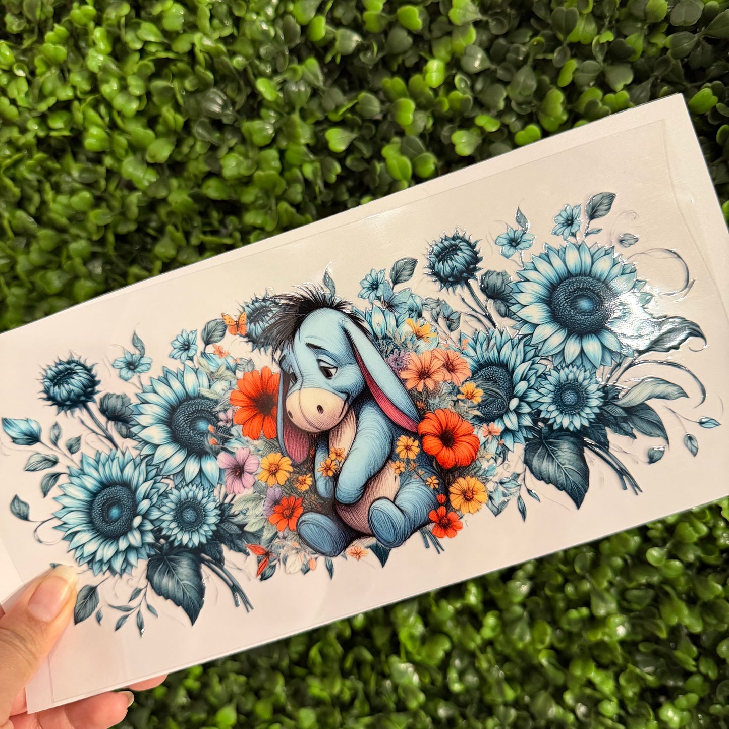 R6 Donkey and Sunflowers Single Sided UVDTF WRAPS