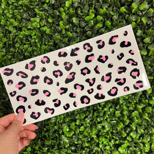 M17 Pink Cheetah Print Single Sided UVDTF WRAPS