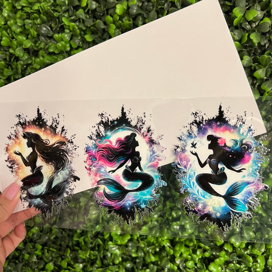 S4 Mermaid Silhouette Single Sided UVDTF WRAPS