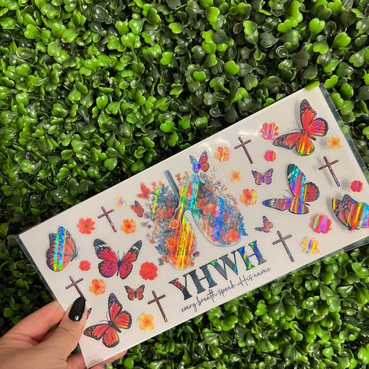 G17 YHWH Bible Verse Faith Holographic UVDTF WRAPS