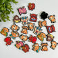 Highland Cows Rubber Flat Back Charms Mixed 8 pcs