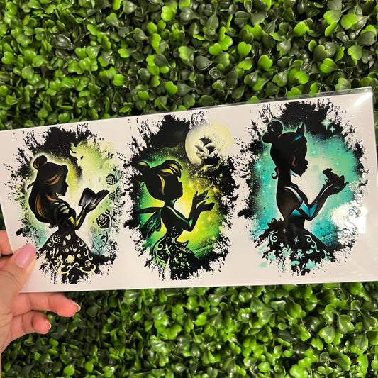 S7 Princess “Green Glow” Silhouette Single Sided UVDTF WRAPS