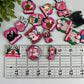 Horror Friends Rubber Flat Back Charms Mixed 8 pcs