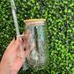 14 Ounce Pre Drilled Glass Snow Globe Mug Blanks with Lid and Straw