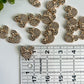 Gold Mouse Head Flat Back Charms 7 pcs