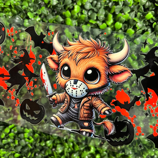 W2 Horror Cow Single Sided UVDTF WRAPS