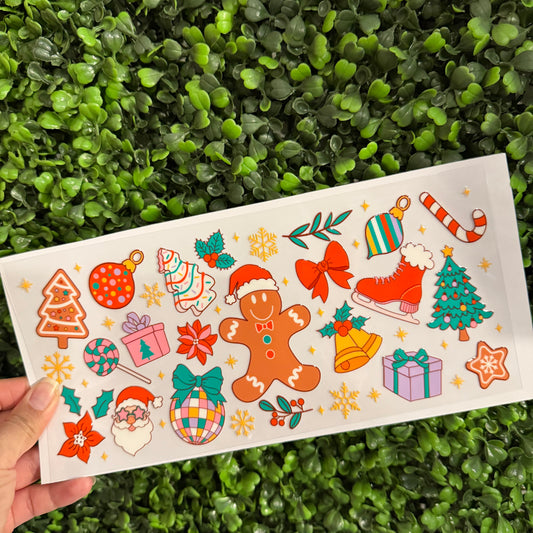 Y12 Christmas Collage Single Sided UVDTF WRAPS
