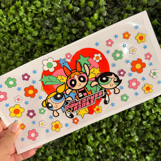 S43 Power Girls and Flowers Single Sided UVDTF WRAPS