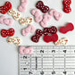 Polkadot Bows Flat Back Charms 8 pcs