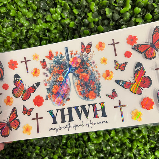 G17 YHWH Bible Verse Faith Holographic UVDTF WRAPS