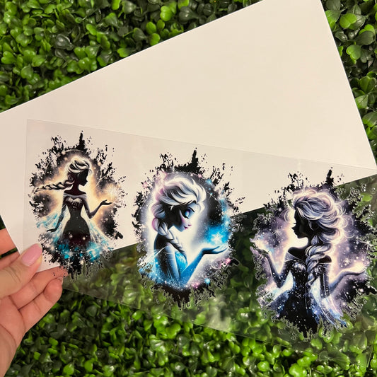 S9 Ice Princess Silhouette Single Sided UVDTF WRAPS
