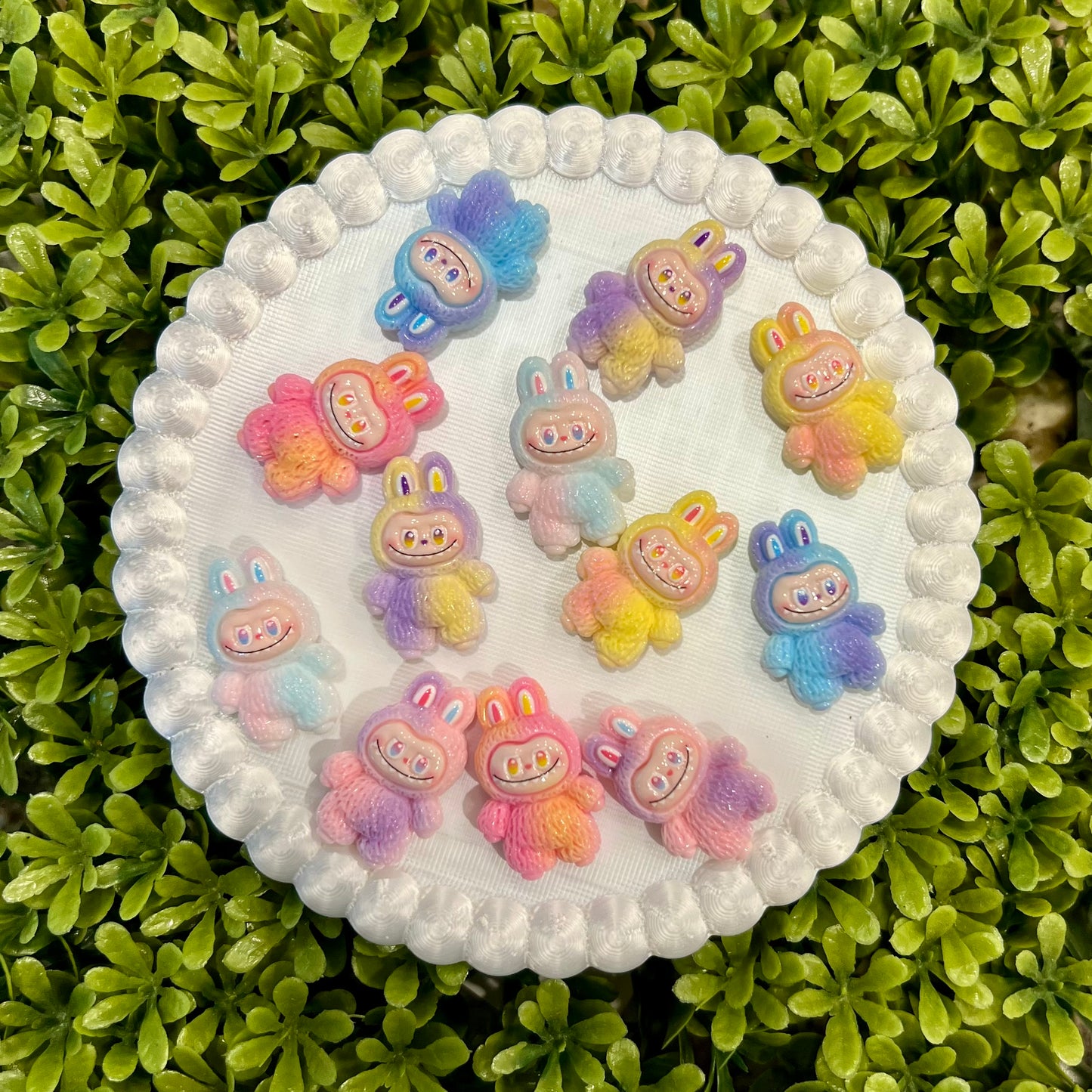 Macaroon Bubu Flat Back Charms Mixed 6 pcs
