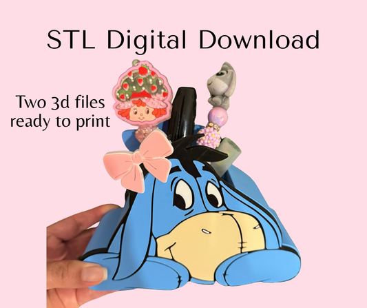 Donkey with Bow Pencil Holder Digital Download