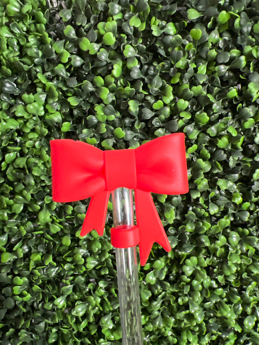Silicone Bow Straw Topper