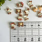 Cat Cheetah Print Luminous Flat Back Charms Mixed 12 pcs
