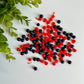 Mini Strawberry, Cherry, Blueberry Flat Back Charms Mixed