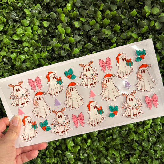 Y6 Dainty Ghost Christmas Single Sided UVDTF WRAPS