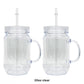 20 oz Acrylic Mason Mug with handle with Lids and Plastic Straw Cup Blanks PRE-DRILLED