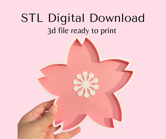 Large Sakura Flower Trinket Tray Digital Download