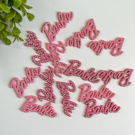 Rhinestone Barbie Flat Back Charms Mixed 6 pcs