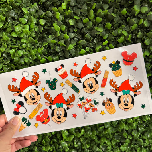 Y34 Mouse Christmas Single Sided UVDTF WRAPS