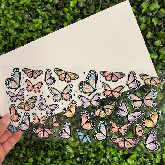 J4 Colorful Butterflies Single Sided UVDTF WRAPS