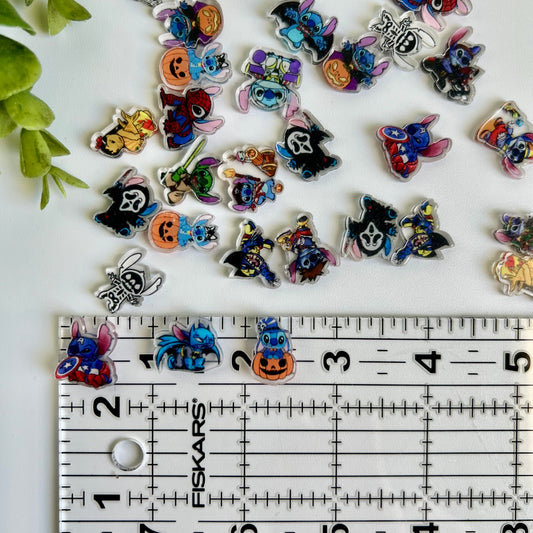 Alian Acrylic Flat Back Charms Mixed